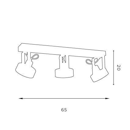 Φως σποτ οροφής VIVA 3xGU10-AR111/15W/230V