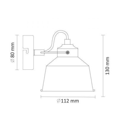 Φως τοίχου 1xE14/8W/230V