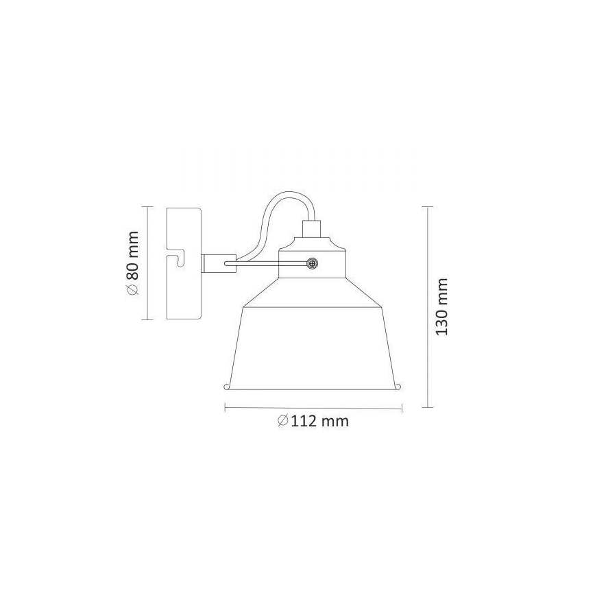 Φως τοίχου 1xE14/8W/230V