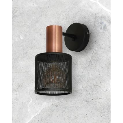 Φως τοίχου ARES BLACK 1xE27/60W/230V