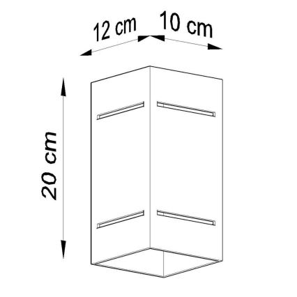 Φως τοίχου BLOCCO 1xG9/40W/230V