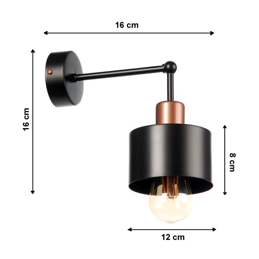 Φως τοίχου BODO 1xE27/60W/230V
