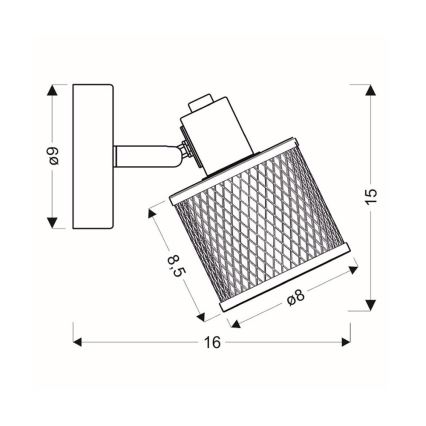 Φως τοίχου CANABERA 1xE14/40W/230V