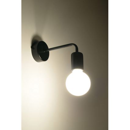 Φως τοίχου DUOMO 1xE27/60W/230V μαύρο