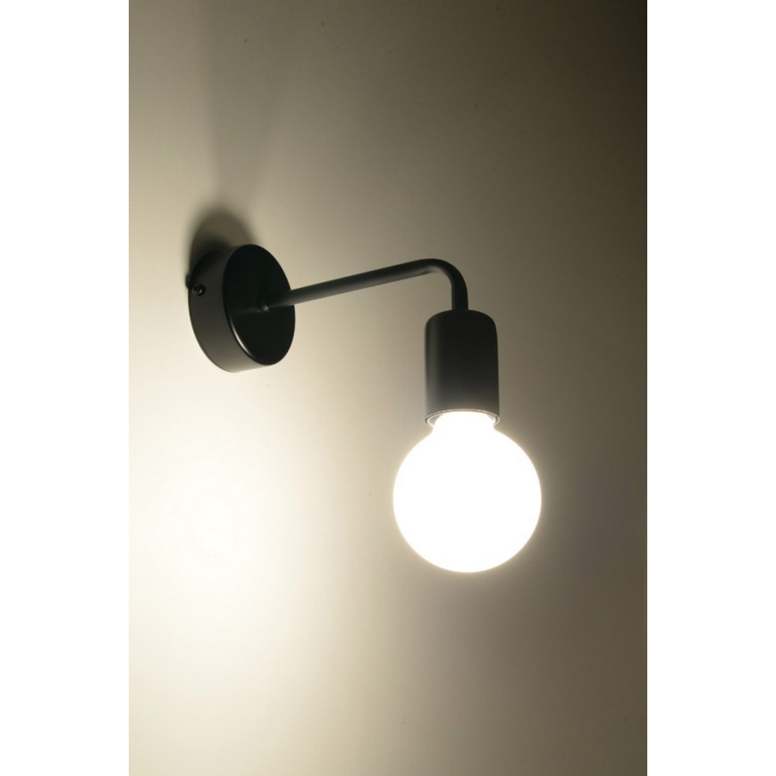 Φως τοίχου DUOMO 1xE27/60W/230V μαύρο