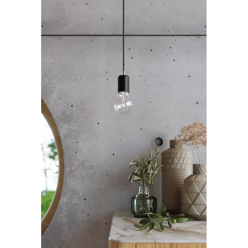 Φως τοίχου EDISON 1xE27/60W/230V μαύρο