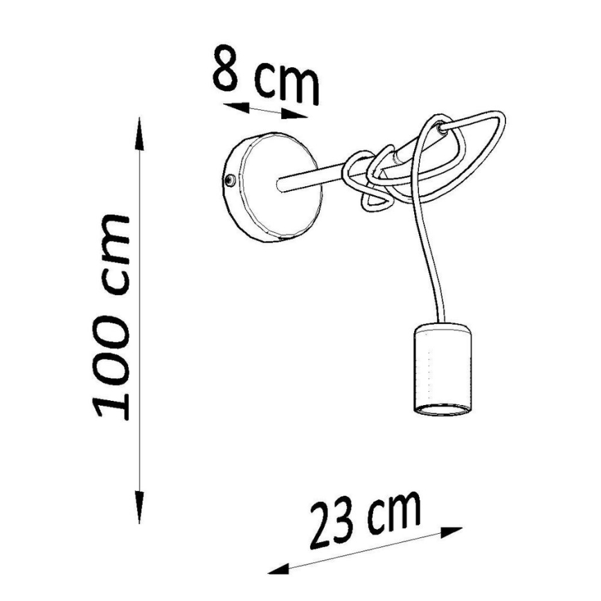 Φως τοίχου EDISON 1xE27/60W/230V μαύρο