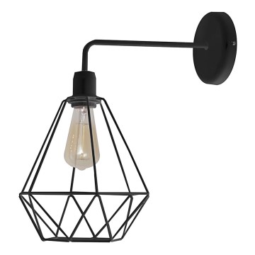 Φως τοίχου KARO 1xE27/15W/230V μαύρο
