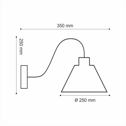 Φως τοίχου LOFT 1xE14/40W/230V