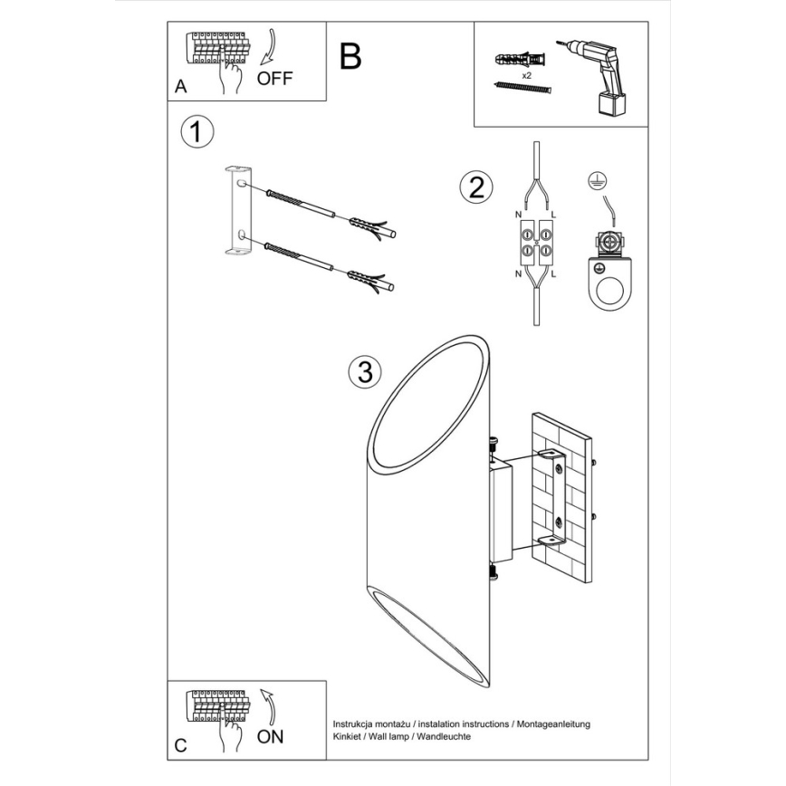 Φως τοίχου PENNE 30 1xG9/40W/230V λευκό