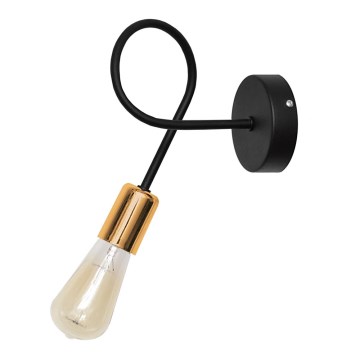 Φως τοίχου TUBE 1xE27/15W/230V μαύρο