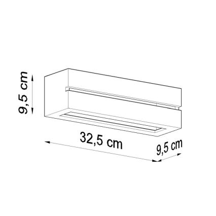 Φως τοίχου VEGA LINE 1xE27/60W/230V λευκό