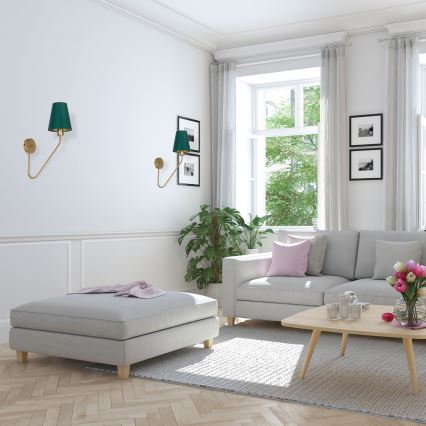 Φως τοίχου VICTORIA 1xE27/60W/230V πράσινο
