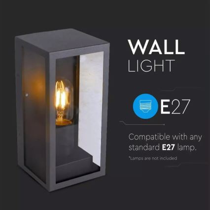 Φως τοίχου εξωτερικού χώρου 1xE27/60W/230V IP44