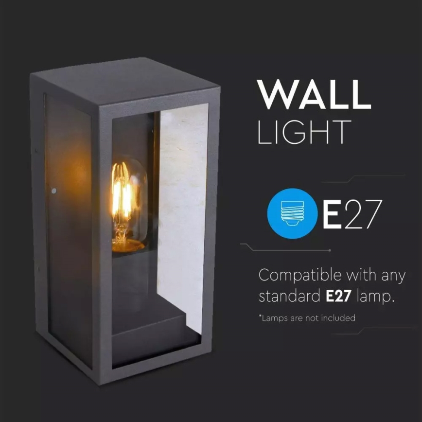 Φως τοίχου εξωτερικού χώρου 1xE27/60W/230V IP44