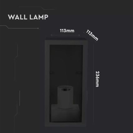 Φως τοίχου εξωτερικού χώρου 1xE27/60W/230V IP44