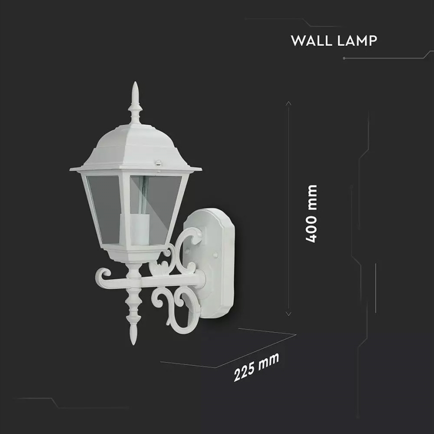 Φως τοίχου εξωτερικού χώρου 1xE27/60W/230V IP44