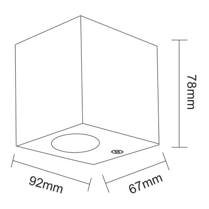 Φως τοίχου εξωτερικού χώρου BOSTON 1xGU10/35W/230V IP44