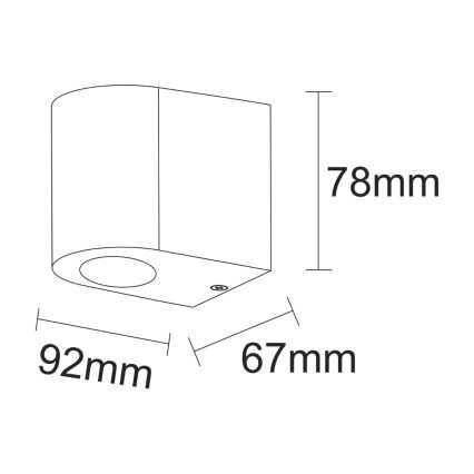 Φως τοίχου εξωτερικού χώρου BOSTON 1xGU10/35W/230V IP44