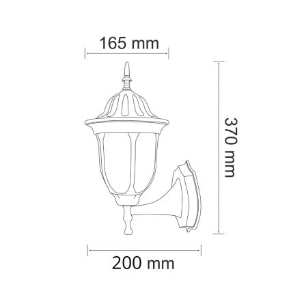 Φως τοίχου εξωτερικού χώρου FLORENCJA 1xE27/20W/230V IP43