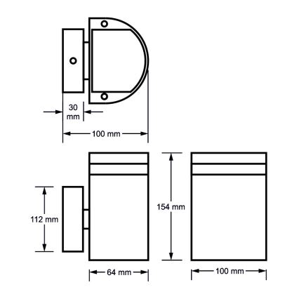 Φως τοίχου εξωτερικού χώρου KORTEK 1xGU10/30W/230V IP54 γκρι