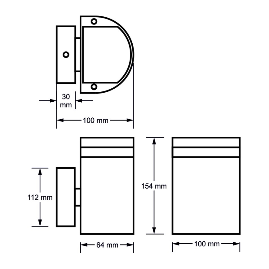 Φως τοίχου εξωτερικού χώρου KORTEK 1xGU10/30W/230V IP54 γκρι