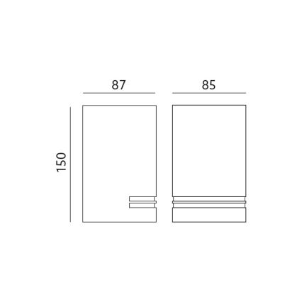 Φως τοίχου εξωτερικού χώρου QUAZAR 1xGU10/11W/230V IP44