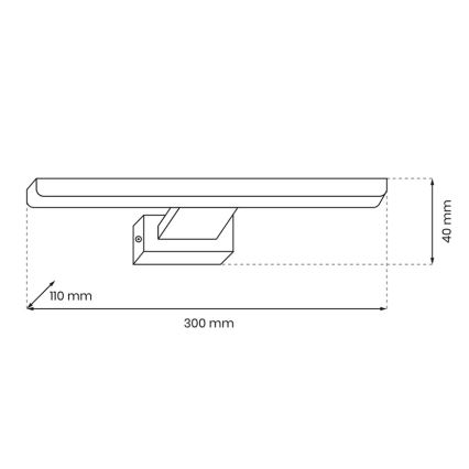 Φως τοίχου μπάνιου LED SHINE 1xLED/7W/230V IP44