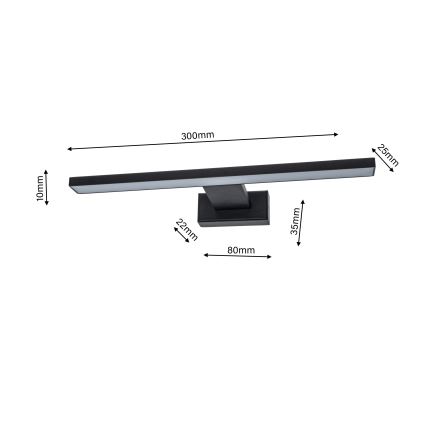 Φως τοίχου μπάνιου LED SHINE 1xLED/7W/230V IP44