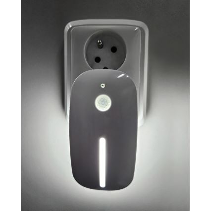 Φωτάκι νυκτός LED με αισθητήρα LED/1W/230V λευκό