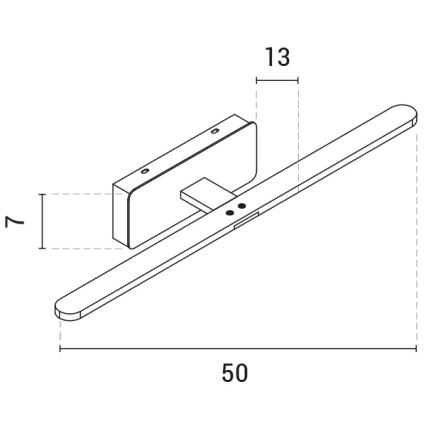 Φωτισμός καθρέφτη LED LED/10W/230V 3000K σατινέ