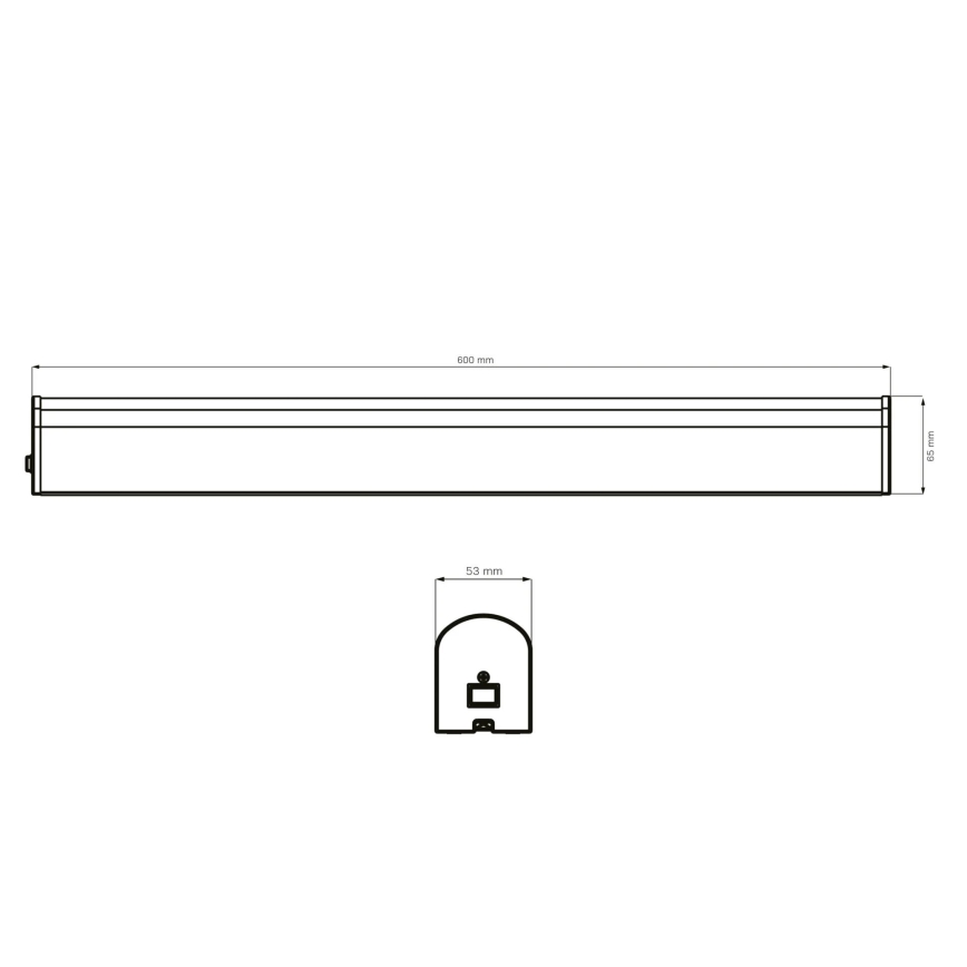 Φωτισμός καθρέφτη μπάνιου LED ALEX LED/15W/230V 4000K 60 cm IP44 γυαλιστερό χρώμιο