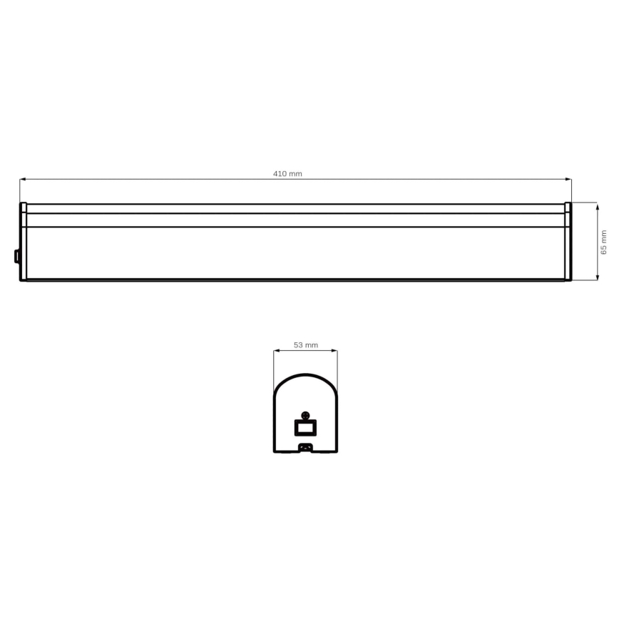 Φωτισμός καθρέφτη μπάνιου LED ALEX LED/8W/230V 4000K 41 cm IP44 μαύρο