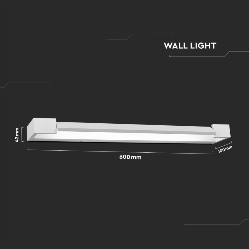 Φωτισμός καθρέφτη μπάνιου LED LED/16W/230V 3000K IP44 60 cm λευκό