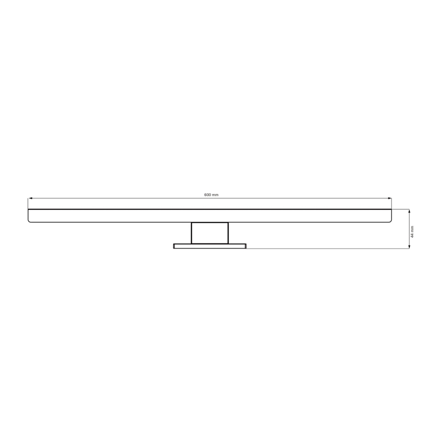 Φωτισμός καθρέφτη μπάνιου LED SAMOS LED/12W/230V 4000K 60 cm IP44 μαύρο