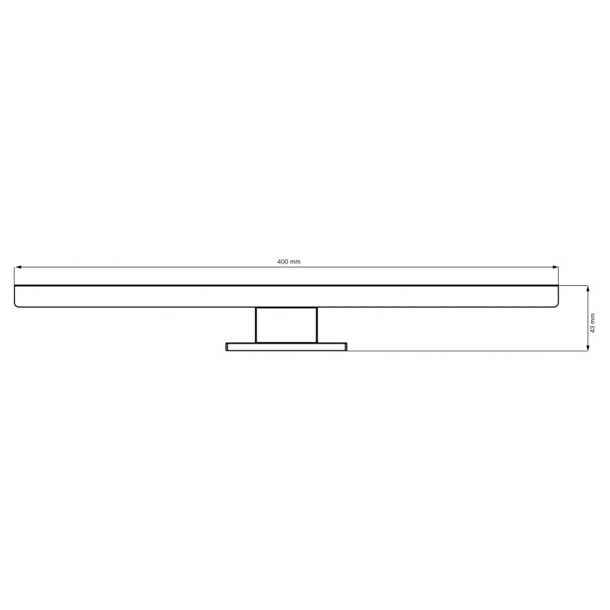 Φωτισμός καθρέφτη μπάνιου LED SAMOS LED/8W/230V 4000K 40 cm IP44 μαύρο