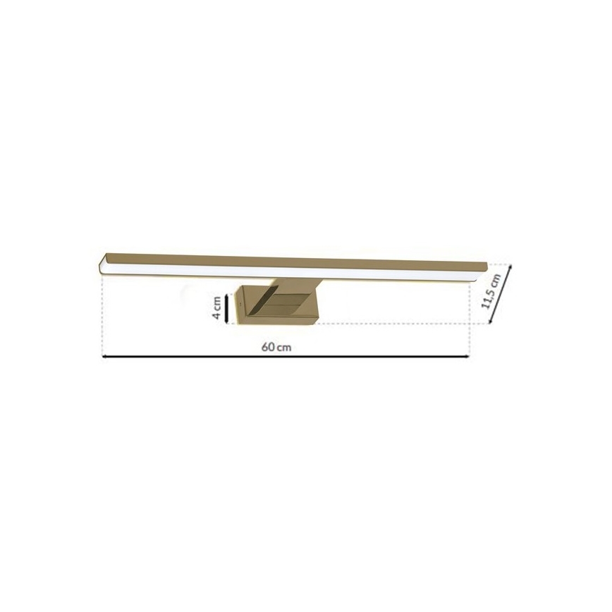 Φωτισμός καθρέφτη μπάνιου LED SHINE LED/13,8W/230V IP44 ορείχαλκος