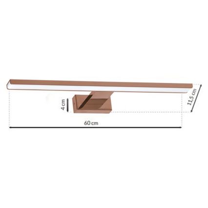 Φωτισμός καθρέφτη μπάνιου LED SHINE LED/13,8W/230V IP44 Ροζ χρυσό