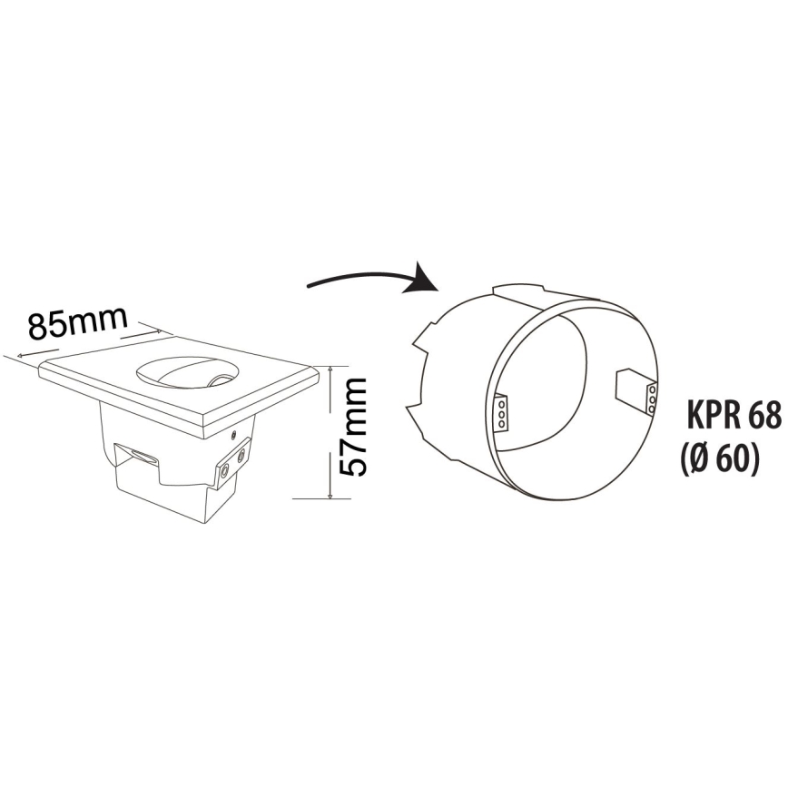 Φωτισμός σκάλας εξωτερικού χώρου LED DECENTLY LED/1,5W/230V 3000/4000/6000K IP44 ανθρακί