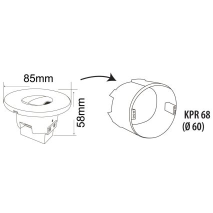 Φωτισμός σκάλας εξωτερικού χώρου LED DECENTLY LED/1,5W/230V 3000/4000/6000K IP44 λευκό