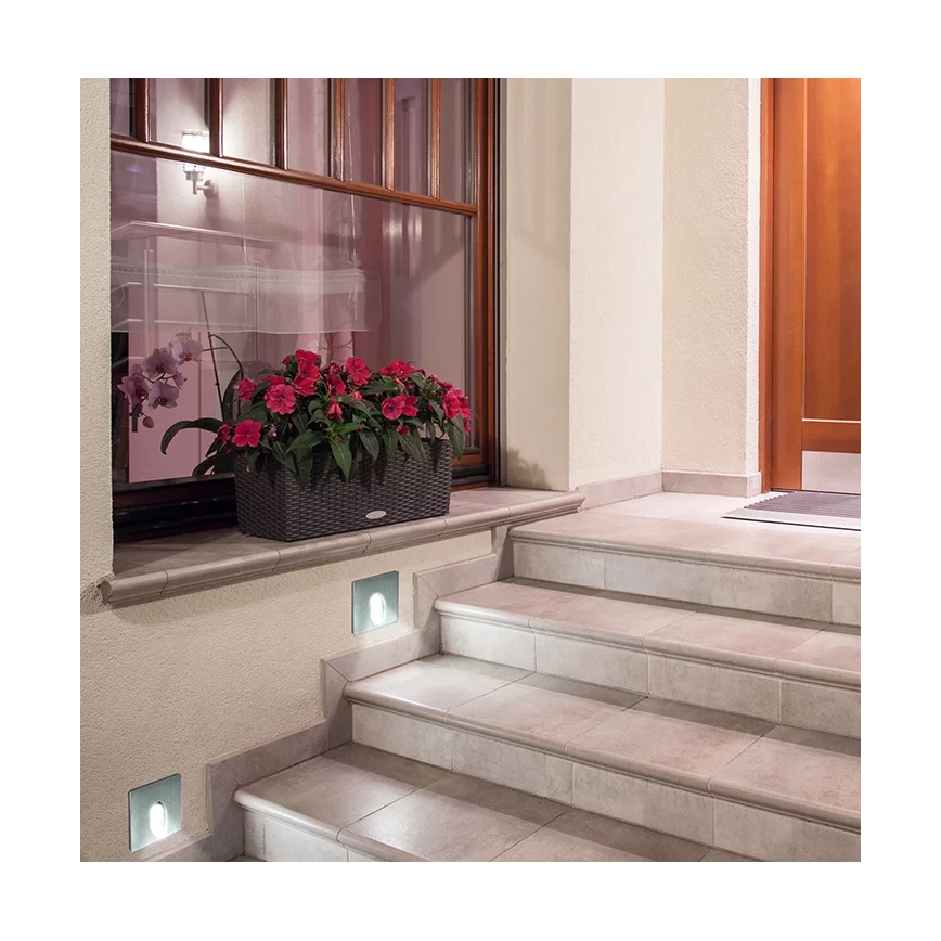 Φωτισμός σκάλας εξωτερικού χώρου LED ESPO LED/3W/230V χρώμιο ματ IP54