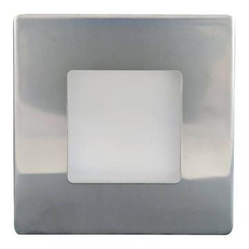 Φωτισμός σκάλας εξωτερικού χώρου LED LED/1,7W/230V 4000K IP44 γυαλιστερό χρώμιο