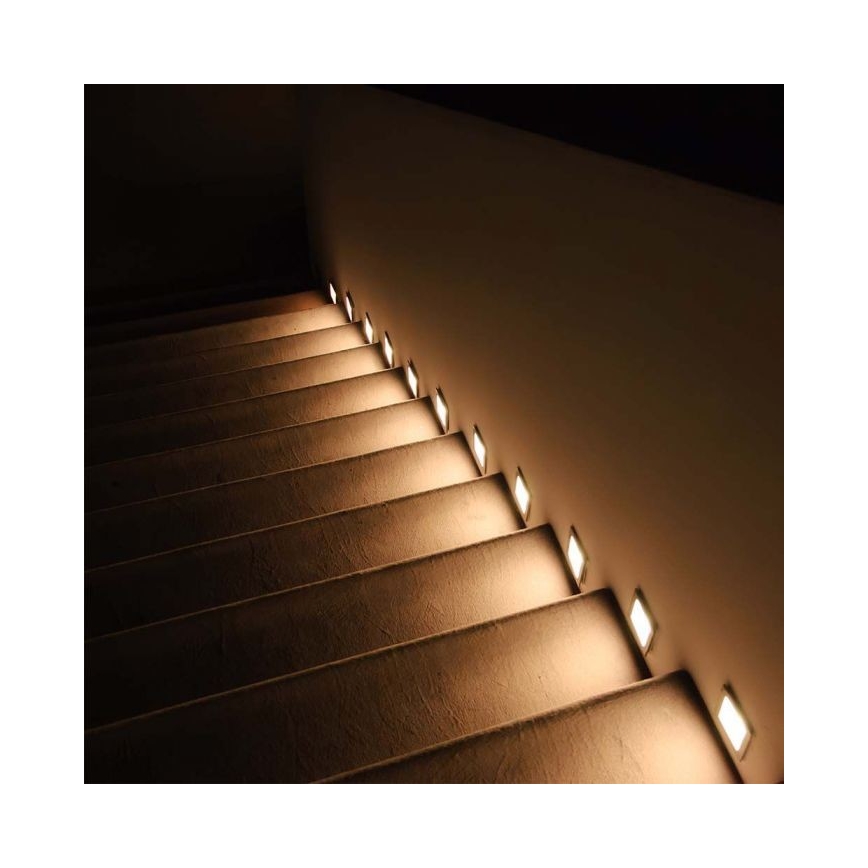 Φωτισμός σκάλας εξωτερικού χώρου LED LED/3W/230V 3000K IP65 λευκό