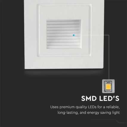 Φωτισμός σκάλας εξωτερικού χώρου LED LED/3W/230V 3000K IP65 λευκό