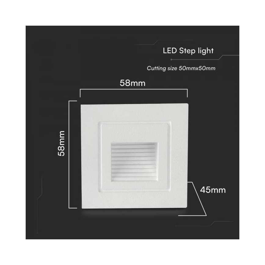 Φωτισμός σκάλας εξωτερικού χώρου LED LED/3W/230V 3000K IP65 λευκό