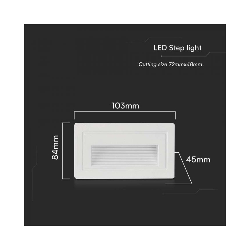 Φωτισμός σκάλας εξωτερικού χώρου LED LED/3W/230V 3000K IP65 λευκό