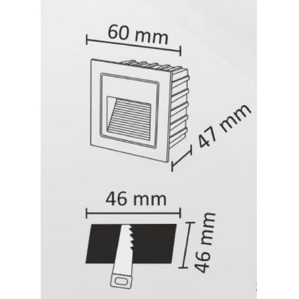 Φωτισμός σκάλας εξωτερικού χώρου LED Q6 LED/3W/230V IP44