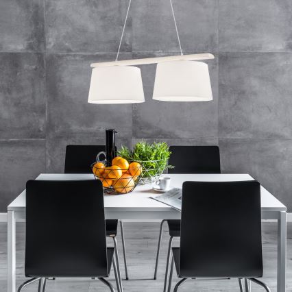 Φωτιστικό οροφής με καλώδιο AIDA 2xE27/60W/230V δρυς