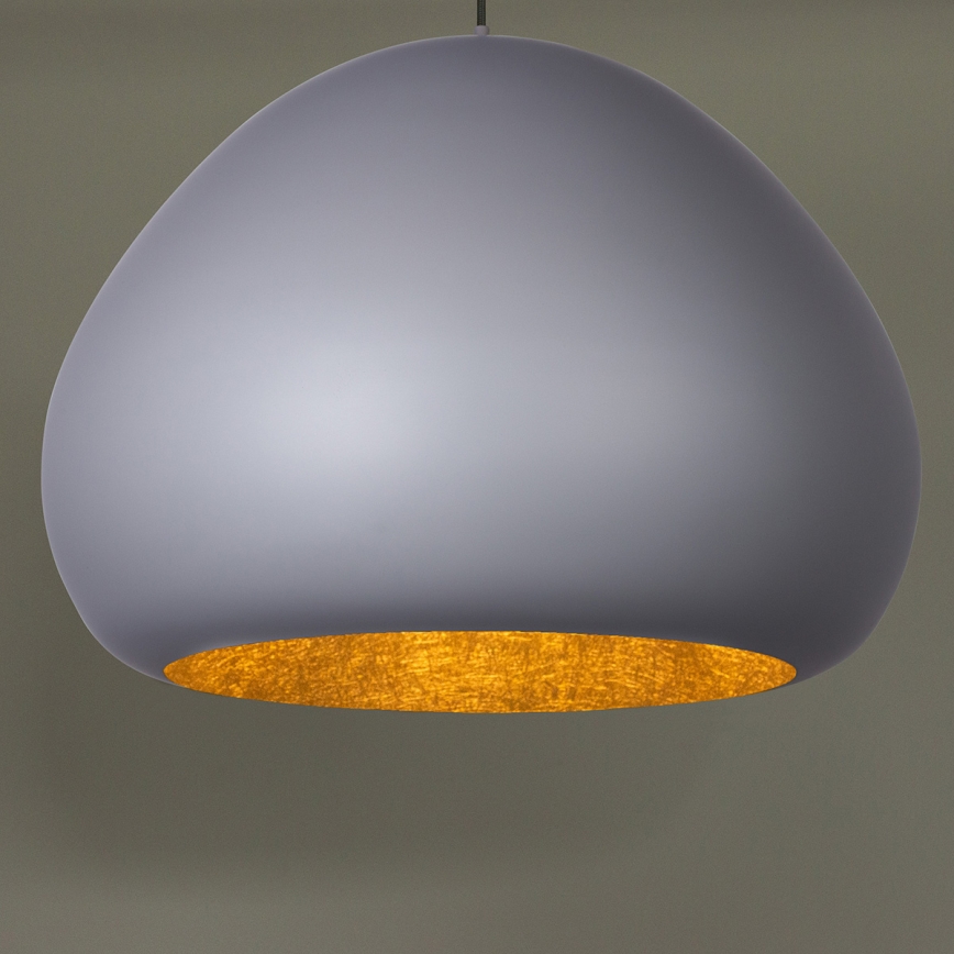 Φωτιστικό οροφής με καλώδιο LAVA 1xE27/15W/230V γκρι/χρυσό