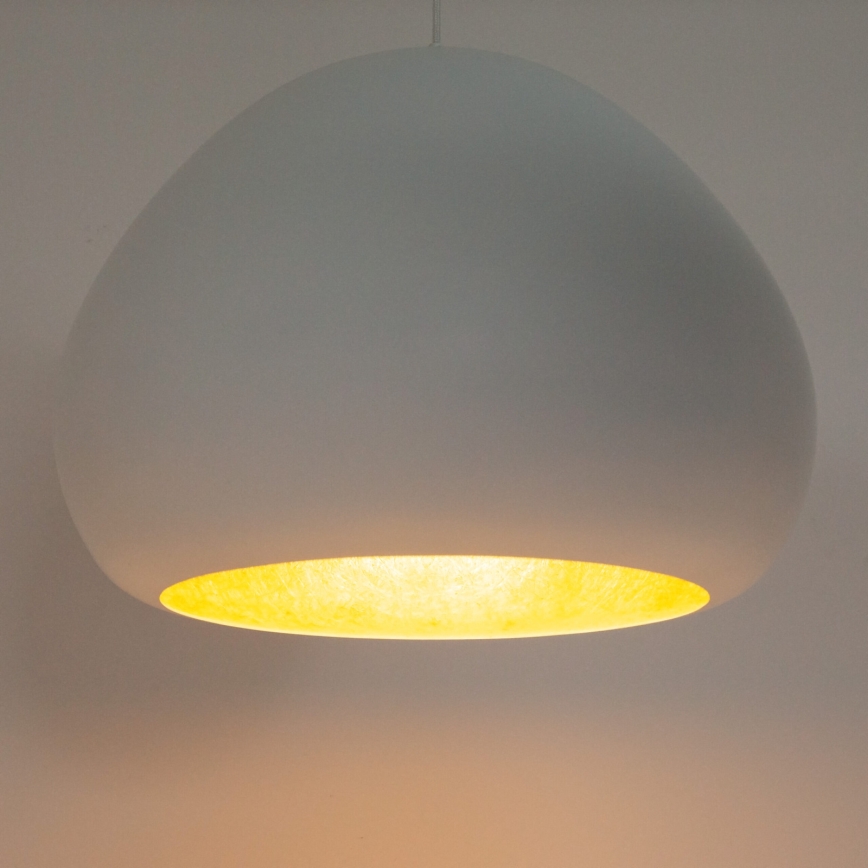 Φωτιστικό οροφής με καλώδιο LAVA 1xE27/15W/230V λευκό/χρυσό